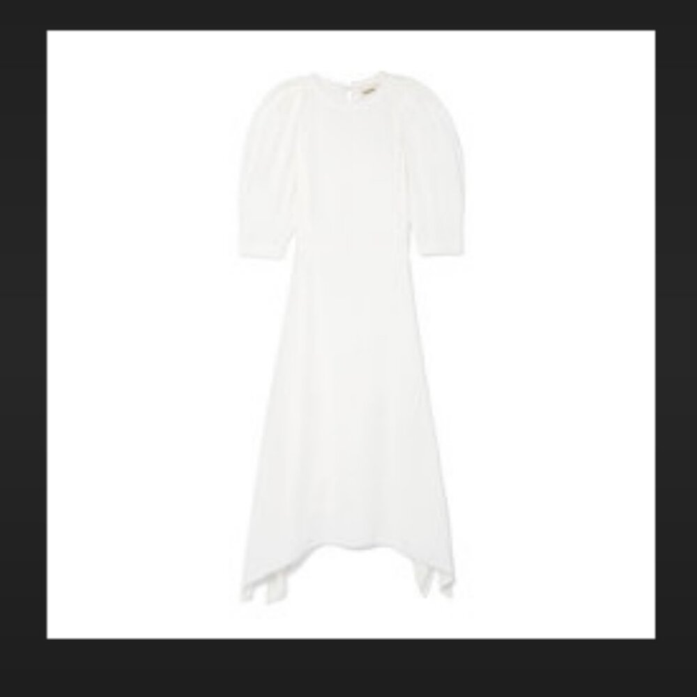 KHAITE CYNTHIA WHITE CREPE DRESS SIZE 8